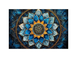 Azure Lotus Serenity Canvas Print