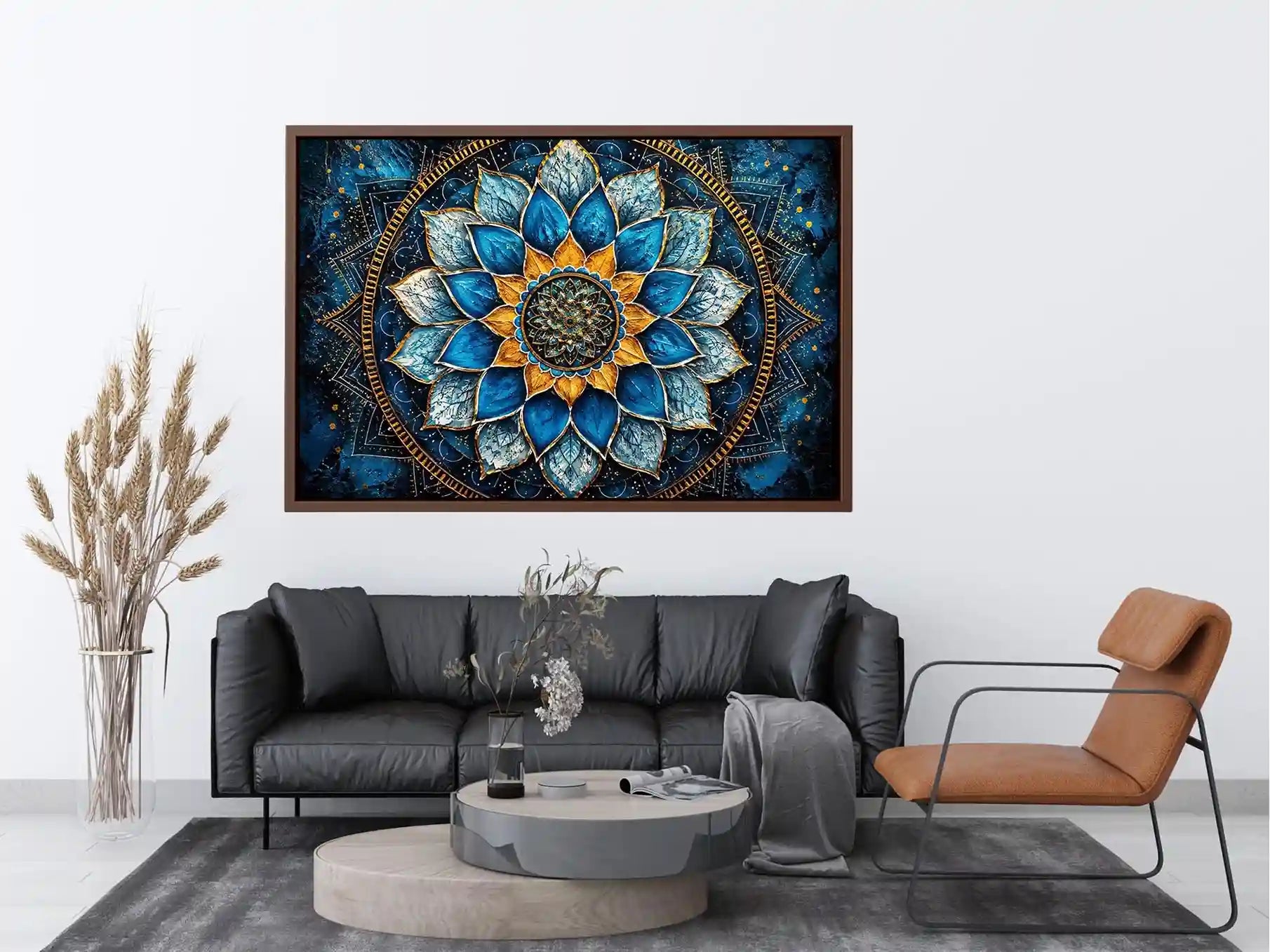 Azure Lotus Serenity Canvas Print