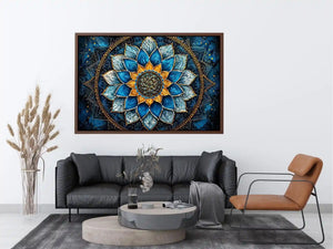 Azure Lotus Serenity Canvas Print