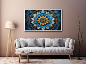 Azure Lotus Serenity Canvas Print
