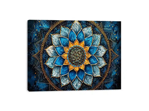 Azure Lotus Serenity Canvas Print
