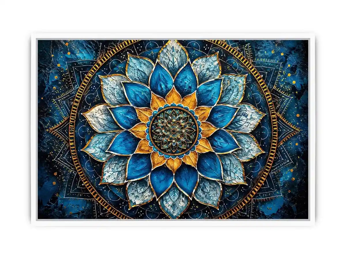 Azure Lotus Serenity Canvas Print