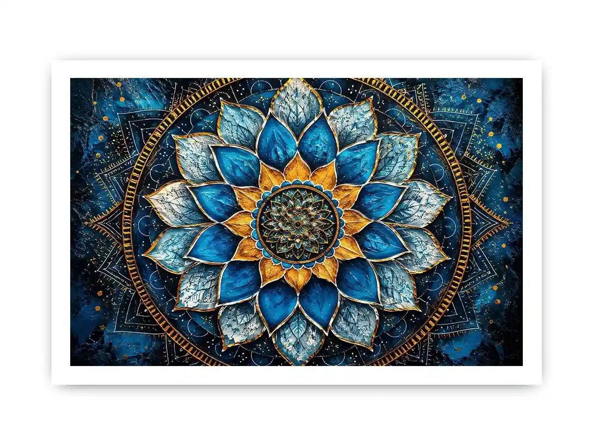 Azure Lotus Serenity Canvas Print