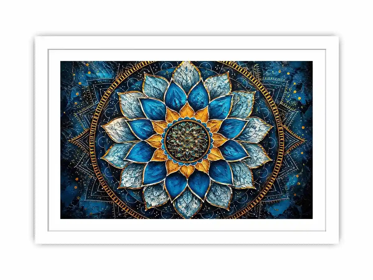 Azure Lotus Serenity Canvas Print