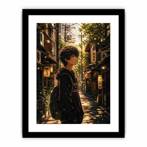 Golden hour in a peaceful alley