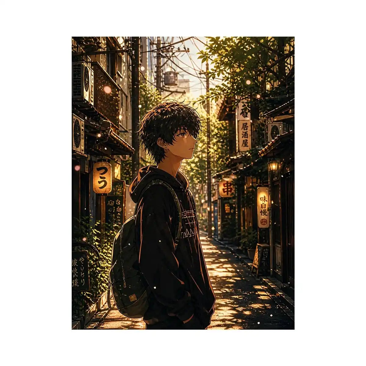 Golden hour in a peaceful alley