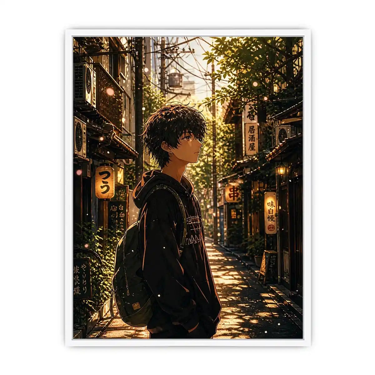 Golden hour in a peaceful alley