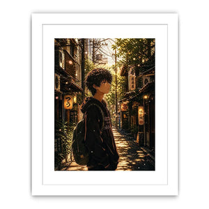 Golden hour in a peaceful alley