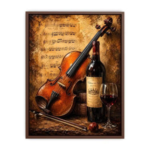 Wine and Guitar Canvas Print