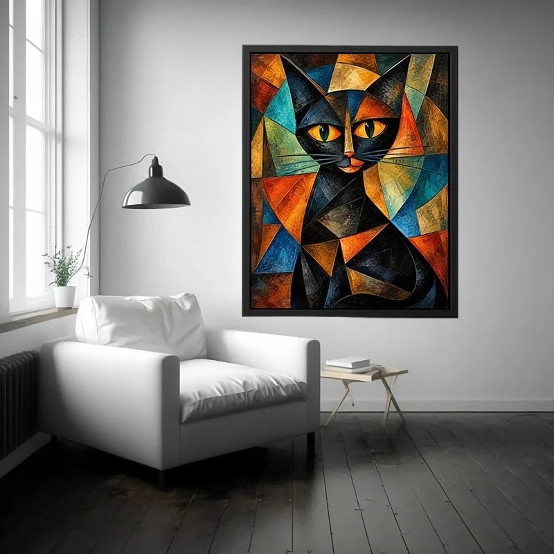 Cubist Midnight Cat