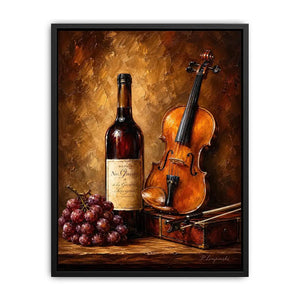 Wine and Guitar Canvas Print