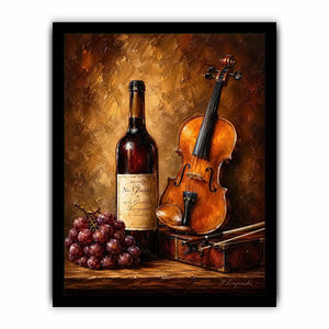 Wine and Guitar Canvas Print