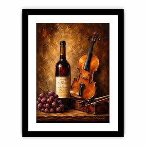 Wine and Guitar Canvas Print