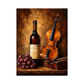 Wine and Guitar Canvas Print