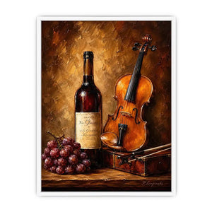 Wine and Guitar Canvas Print