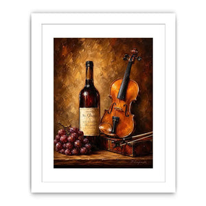 Wine and Guitar Canvas Print