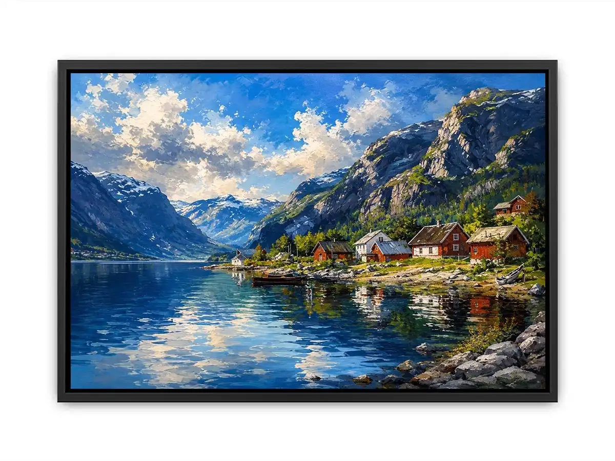 River Mountain Canvas Print