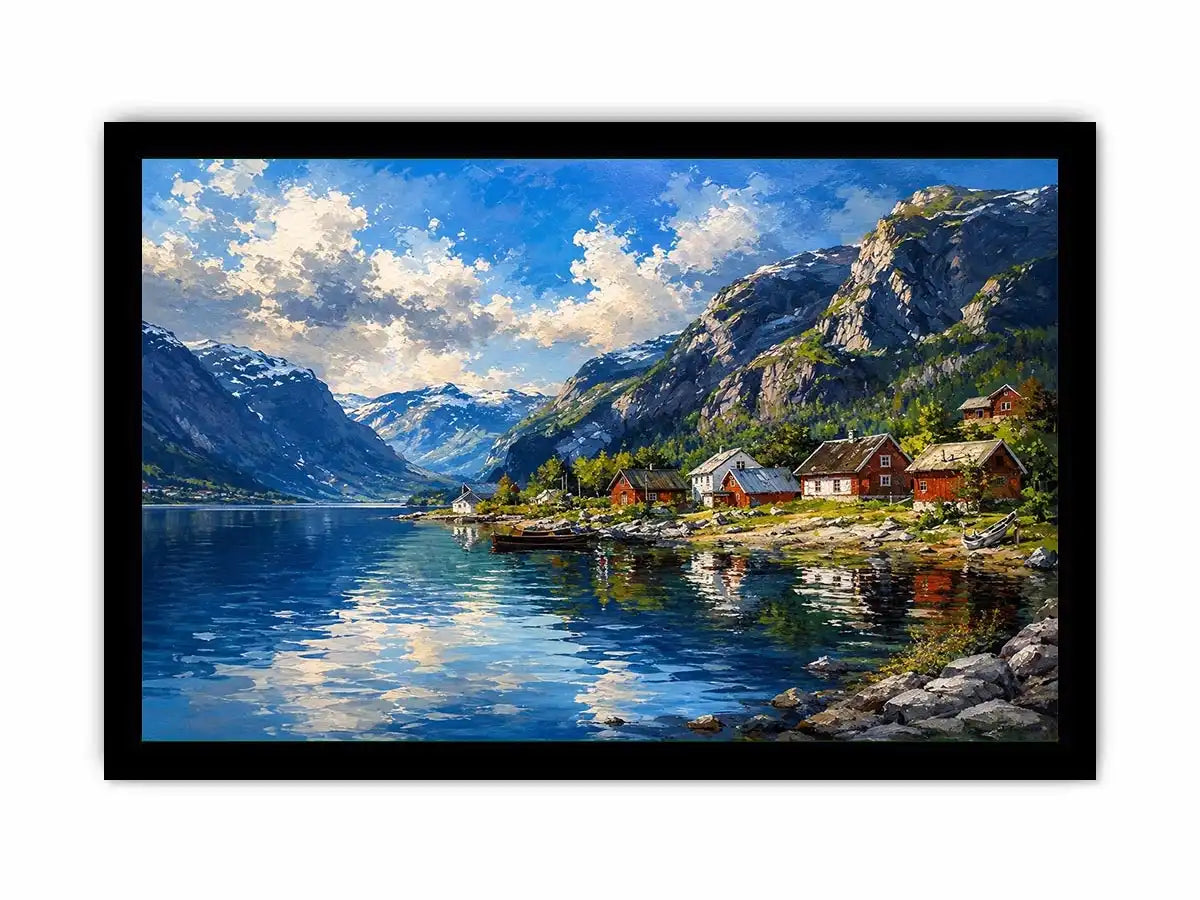 River Mountain Canvas Print