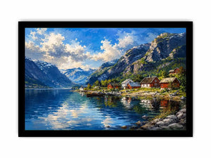 River Mountain Canvas Print