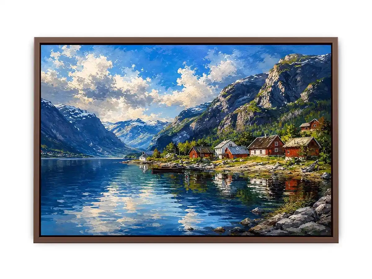 River Mountain Canvas Print