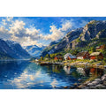 River Mountain Canvas Print