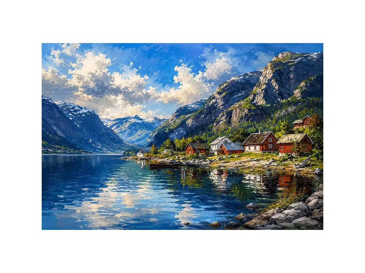 River Mountain Canvas Print