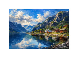 River Mountain Canvas Print
