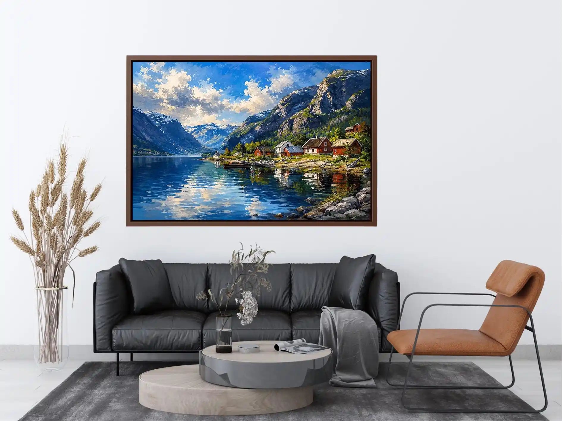 River Mountain Canvas Print