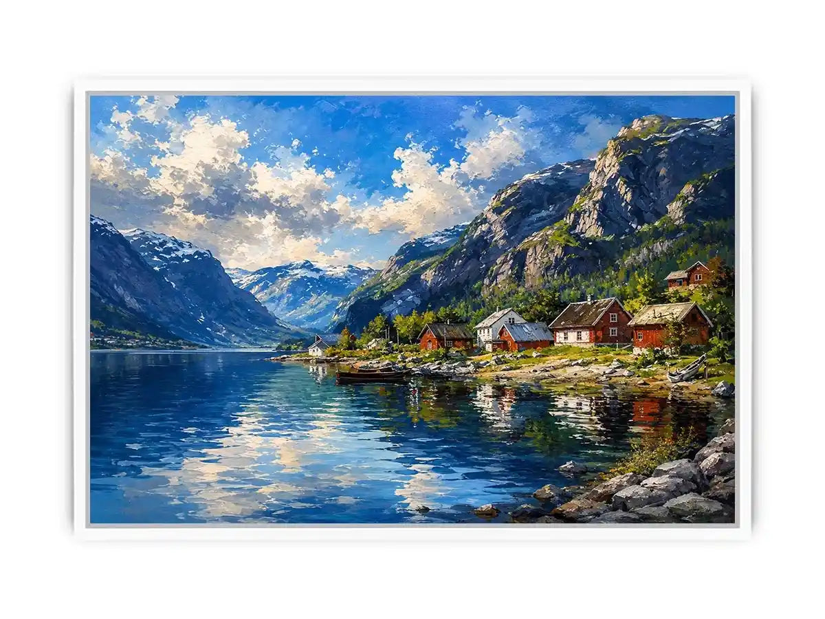 River Mountain Canvas Print