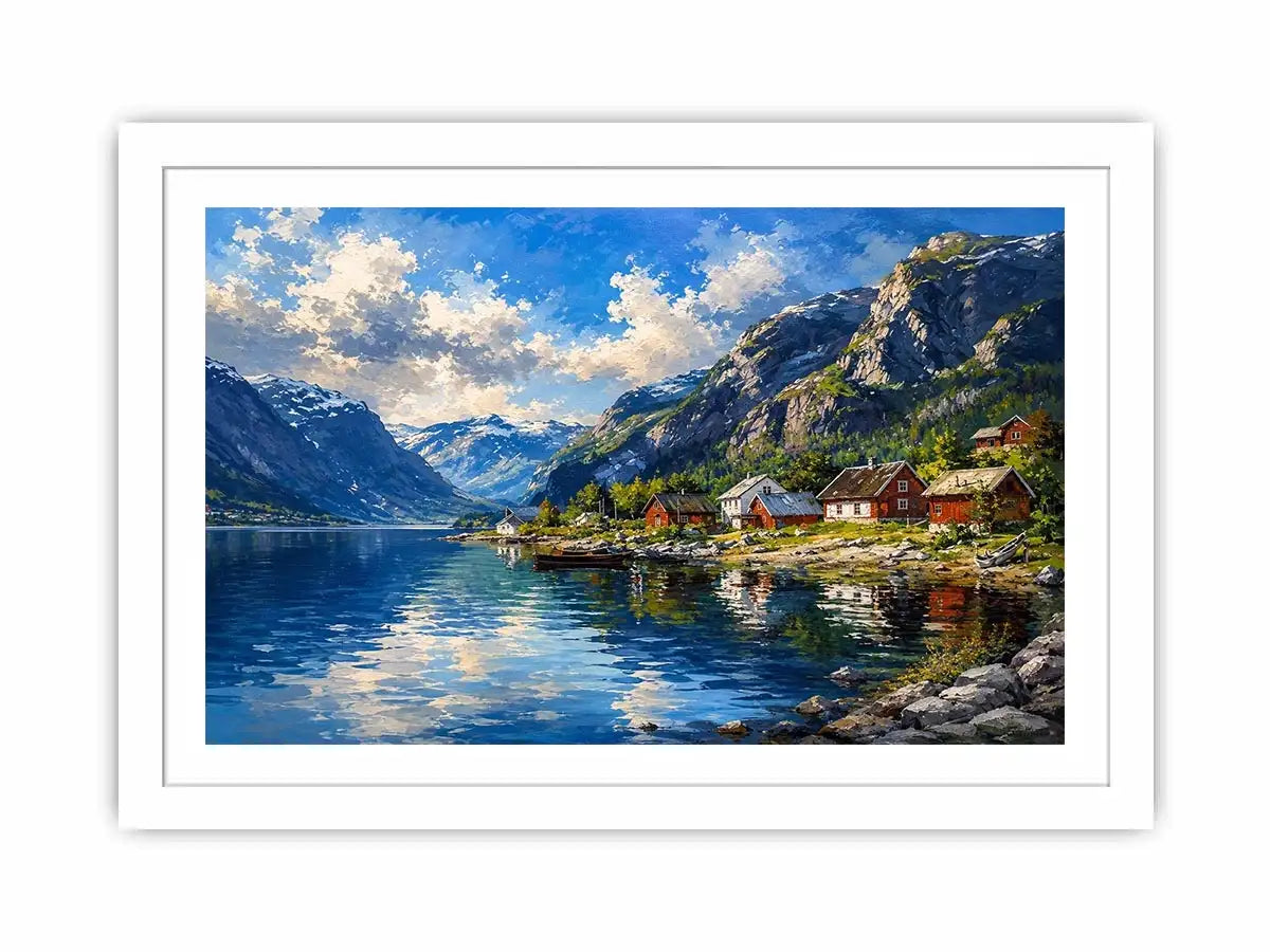 River Mountain Canvas Print
