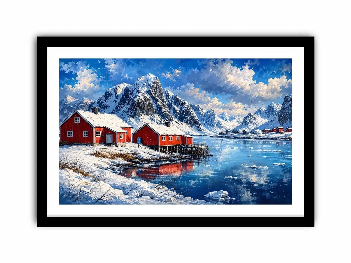 Snow River Canvas Print