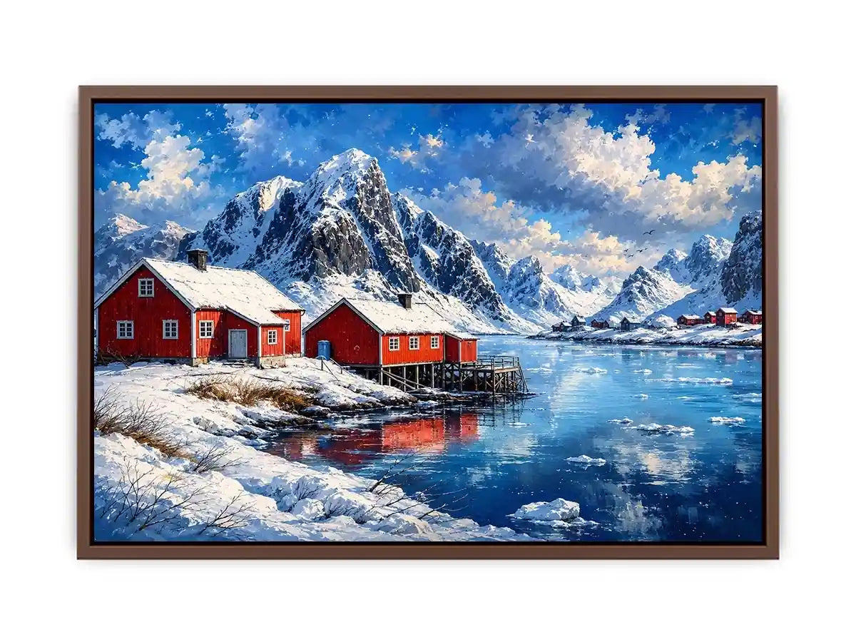 Snow River Canvas Print