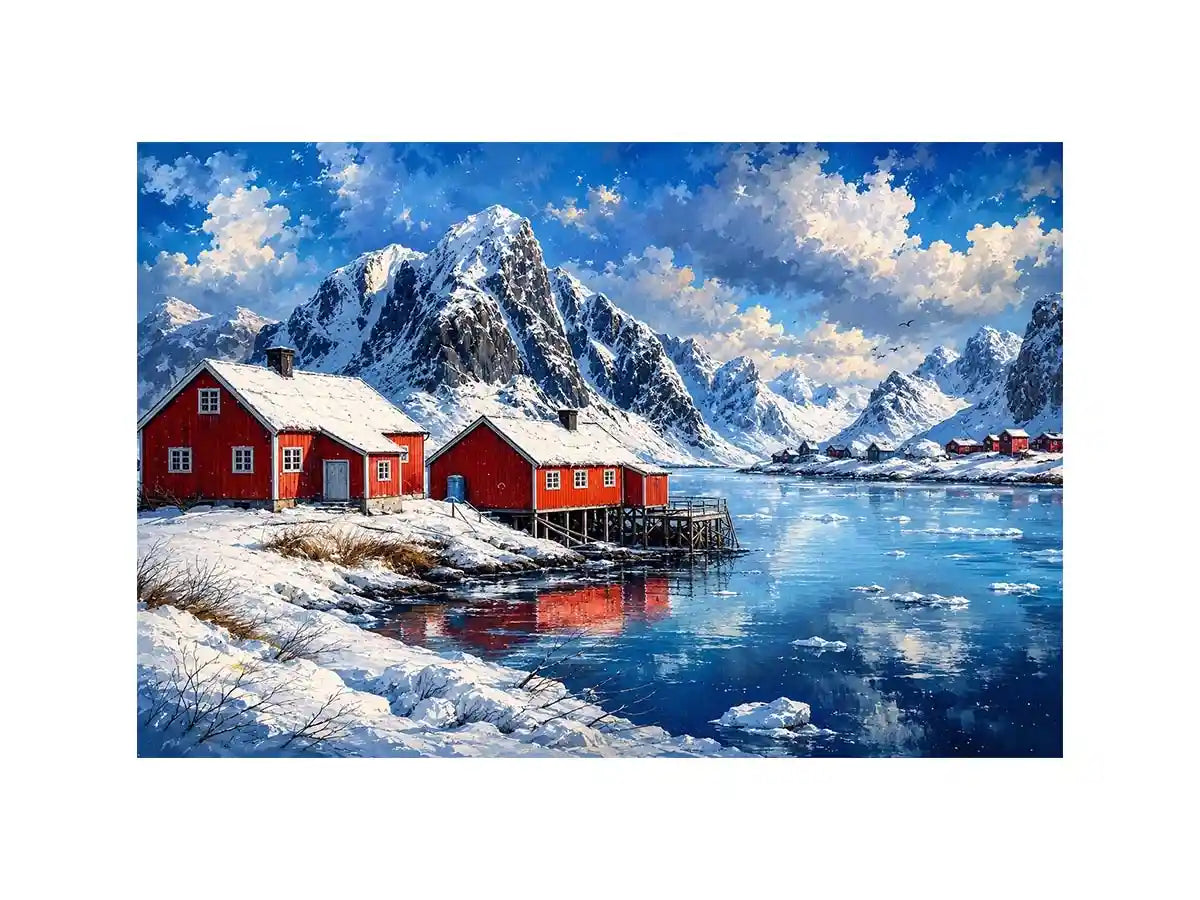Snow River Canvas Print