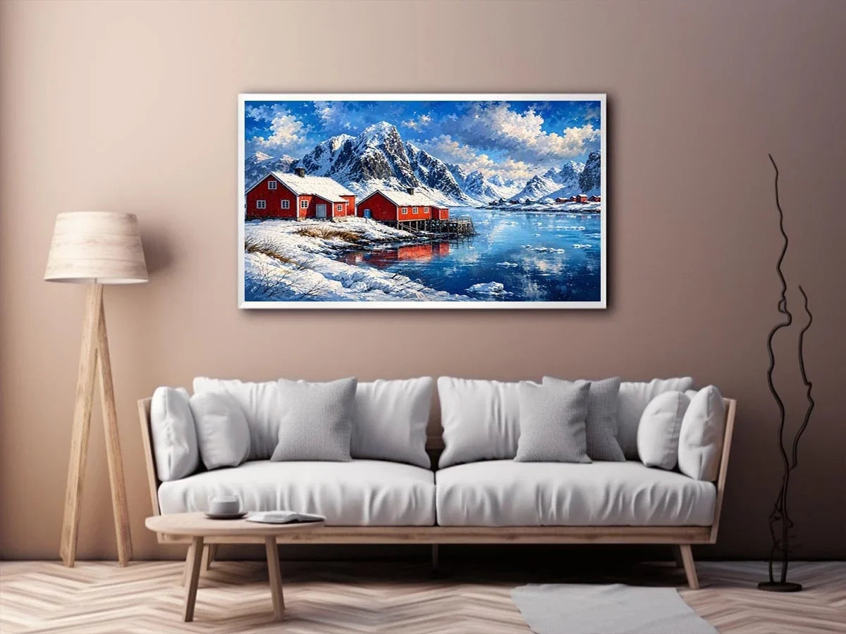Snow River Canvas Print