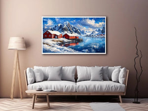 Snow River Canvas Print