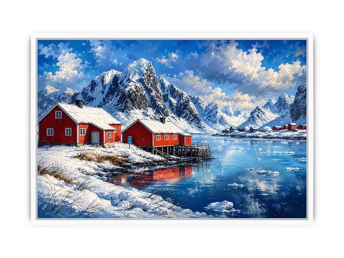 Snow River Canvas Print