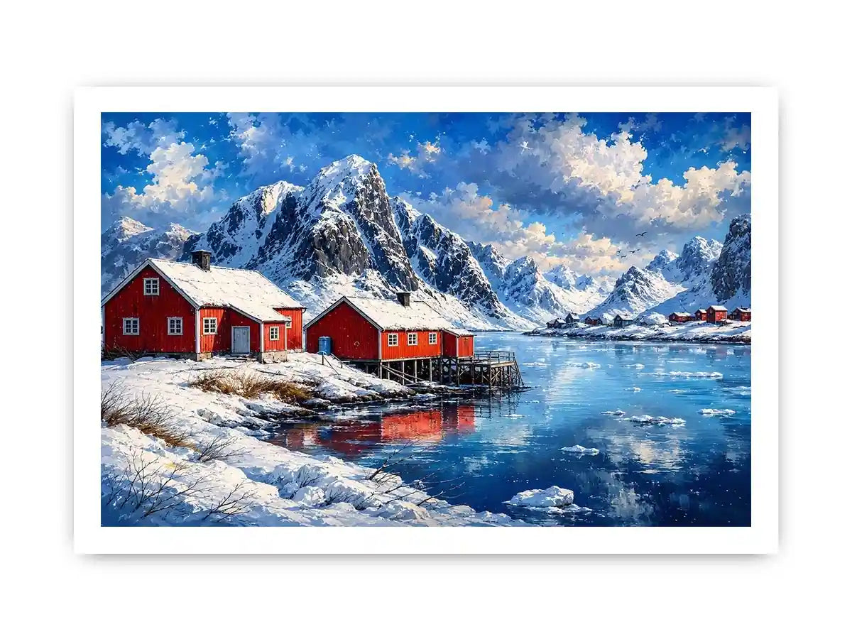 Snow River Canvas Print