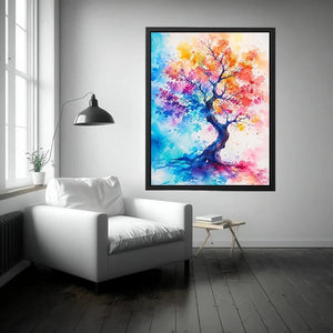 Watercolor Tree Canvas Print