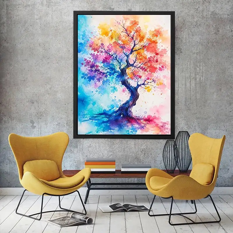 Watercolor Tree Canvas Print