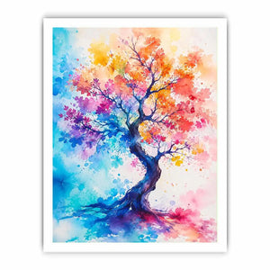 Watercolor Tree Canvas Print
