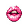 Pink Lips Canvas Print