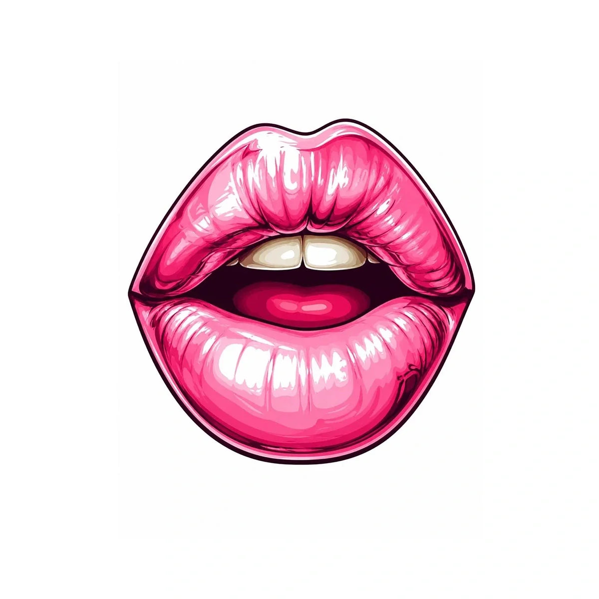 Pink Lips Canvas Print