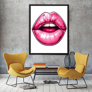 Pink Lips Canvas Print