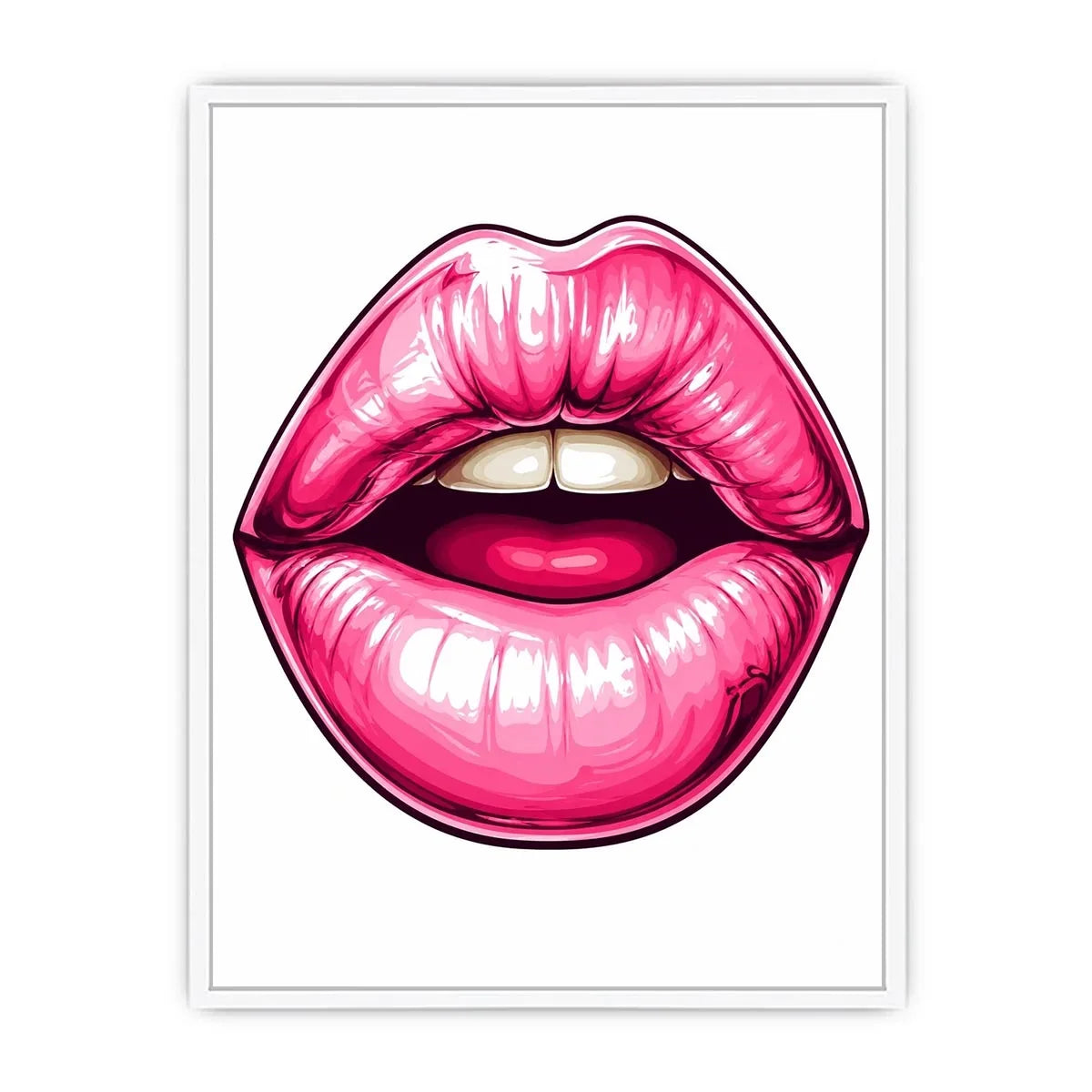 Pink Lips Canvas Print