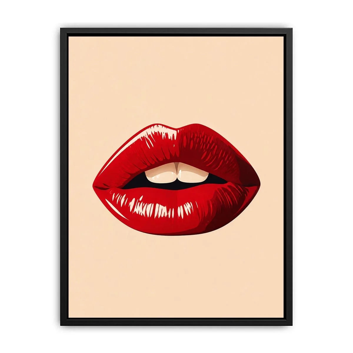 Kiss Me Lips Canvas Print