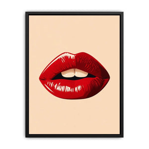 Kiss Me Lips Canvas Print