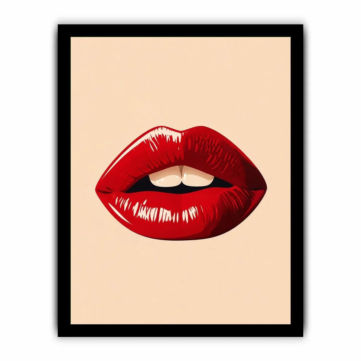 Kiss Me Lips Canvas Print