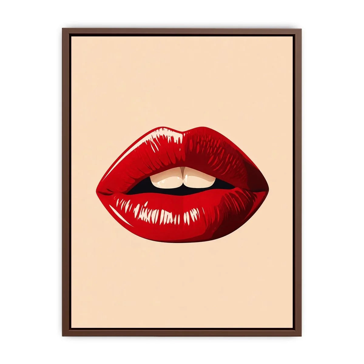 Kiss Me Lips Canvas Print