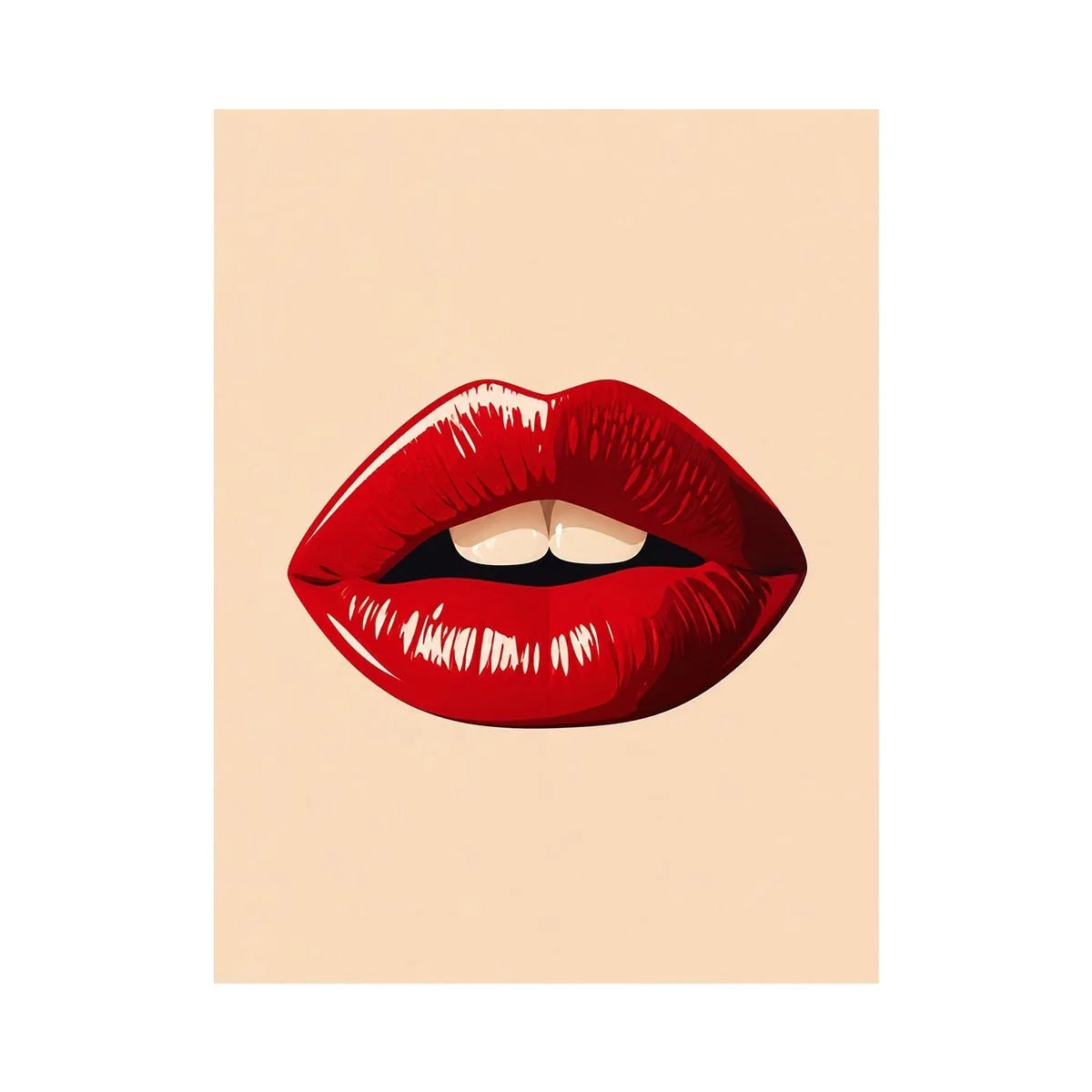 Kiss Me Lips Canvas Print