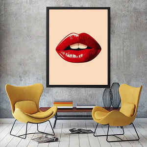 Kiss Me Lips Canvas Print